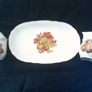BAVARIA SCHUMANN Arzberg Germany HARVEST 4 Piece Set Gild Very Rare Excellent